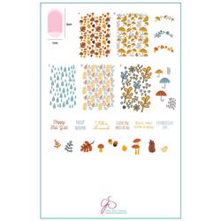 Fallpaper - Happy Fall Yall (CjS-133) Stampingplade, Clear Jelly Stamper